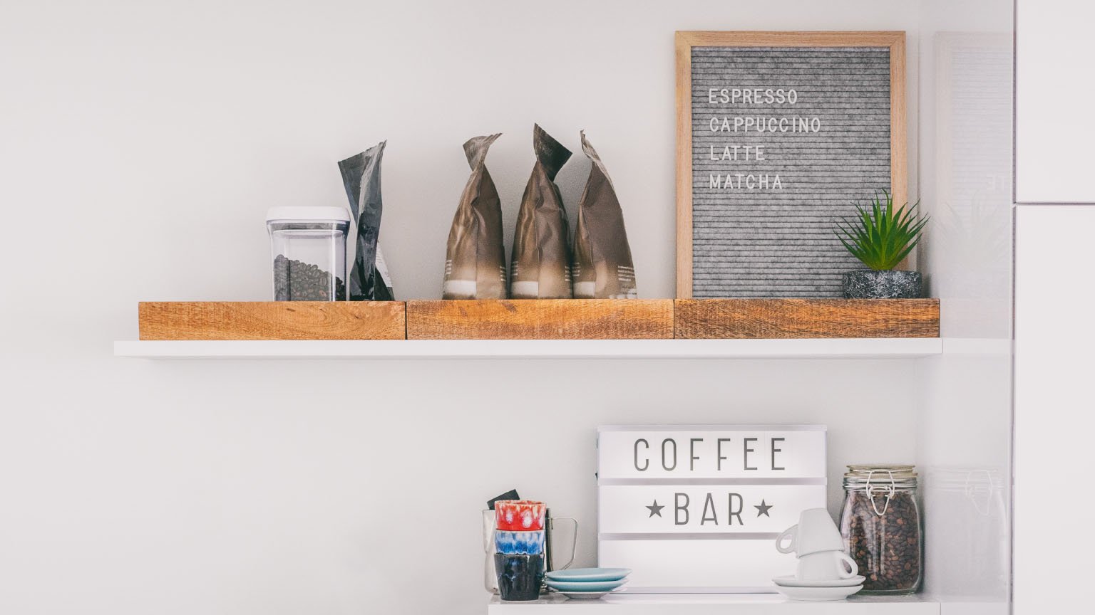 modern home coffee bar