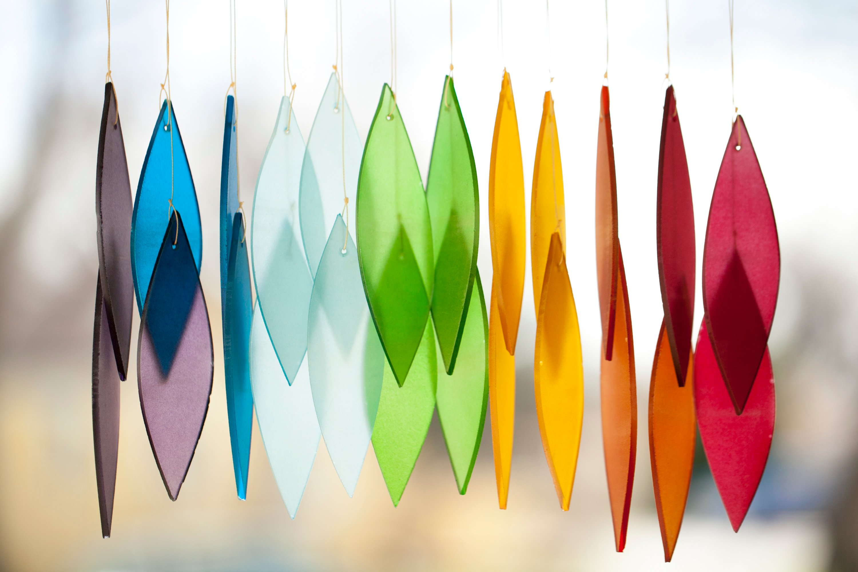 rainbow colorful wind chime