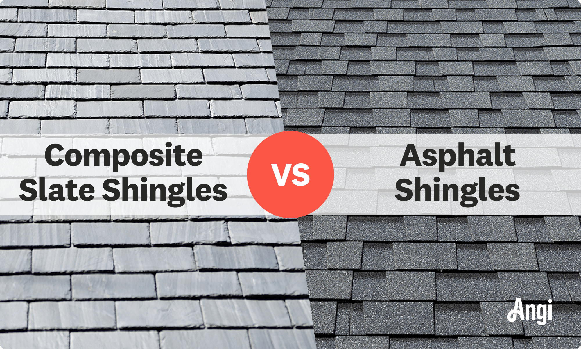 Composite slate shingles versus asphalt shingles visual comparison