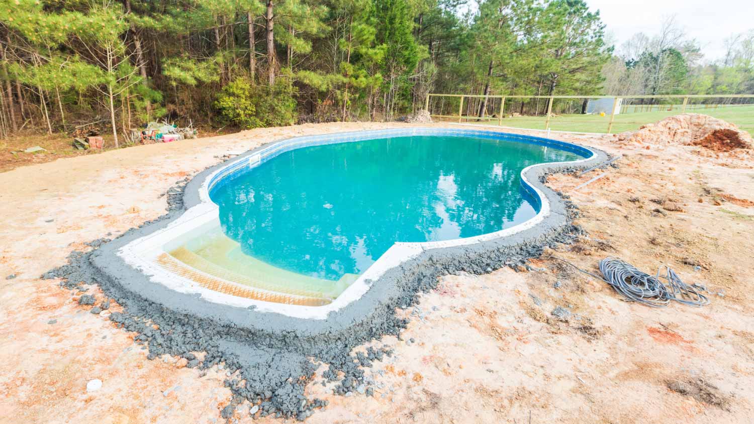 Swimming pool excavation