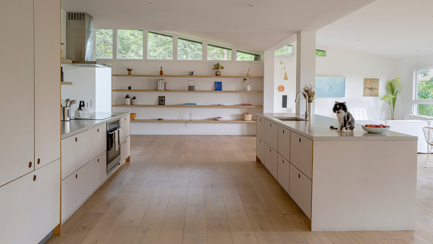 Concrete countertops in modern kitchen