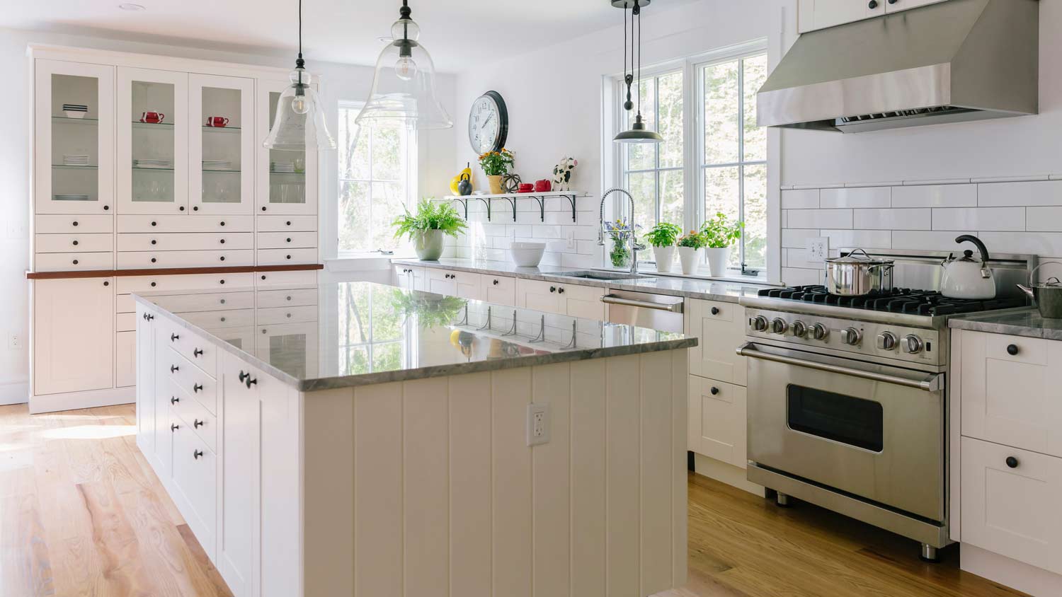 contemporary kitchen with island