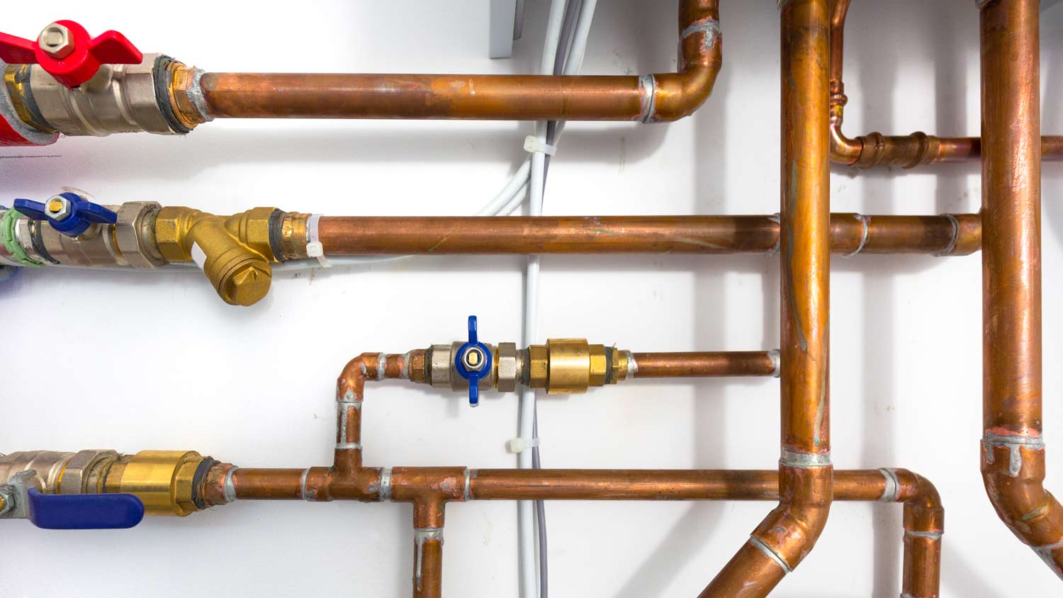 copper gas pipes heating system