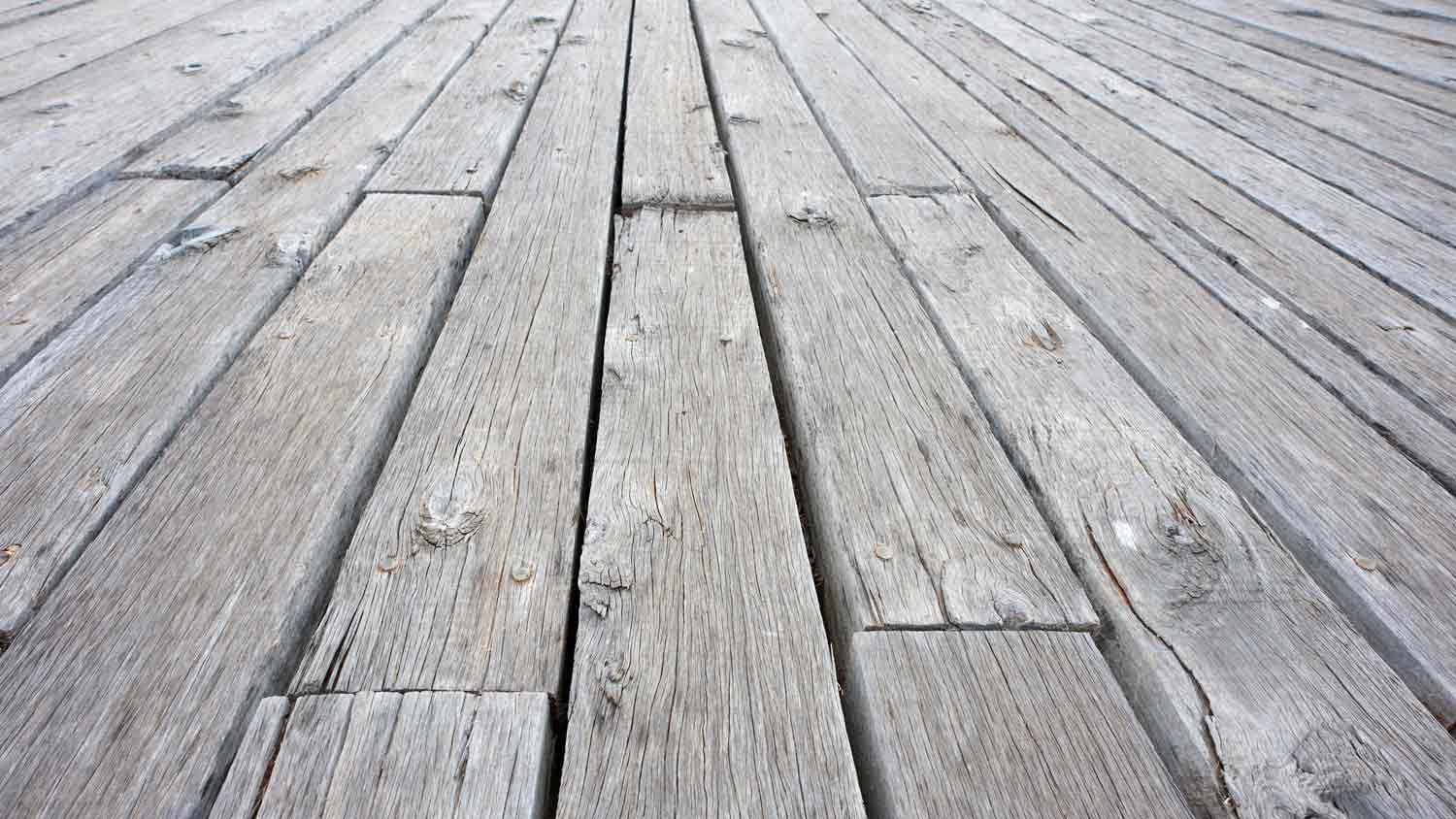 cracked wood deck