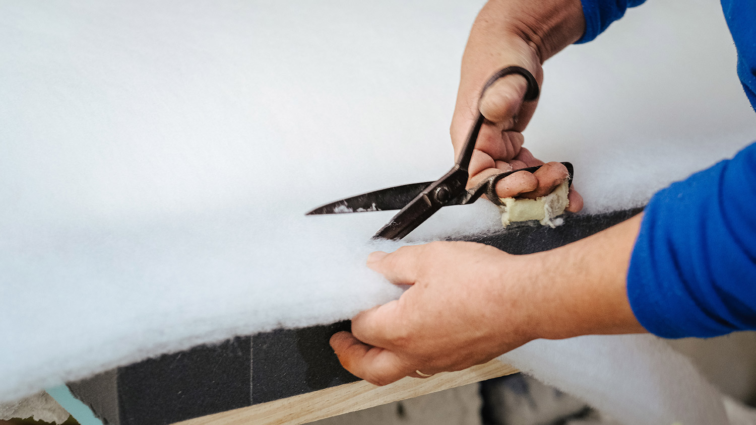 Cutting upholstery foam