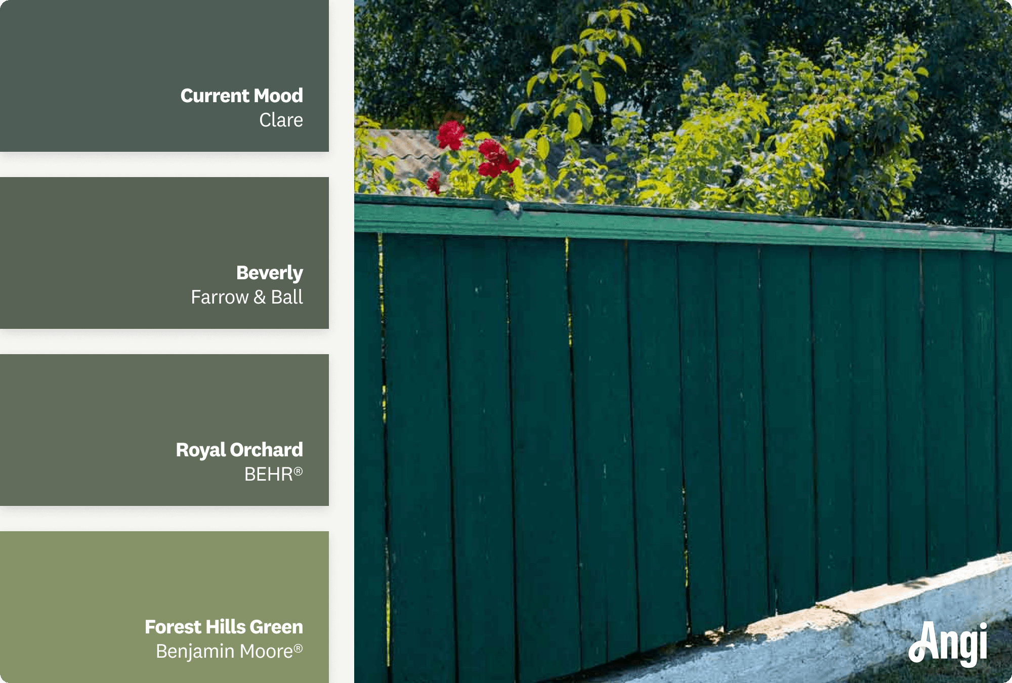 Best Fence Paint Colors For Your Home Angi Dark Green Fence