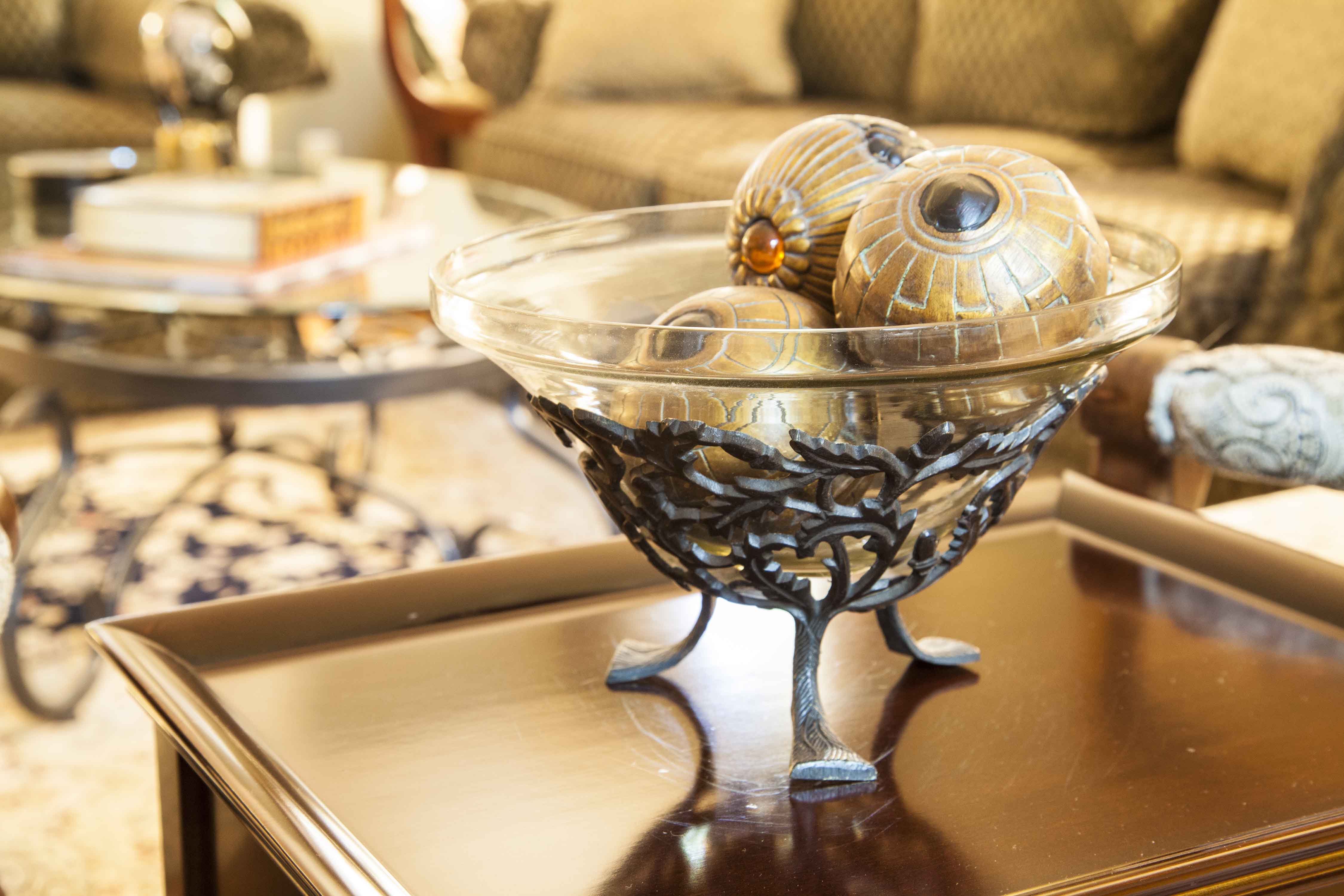 decorative glass bowl