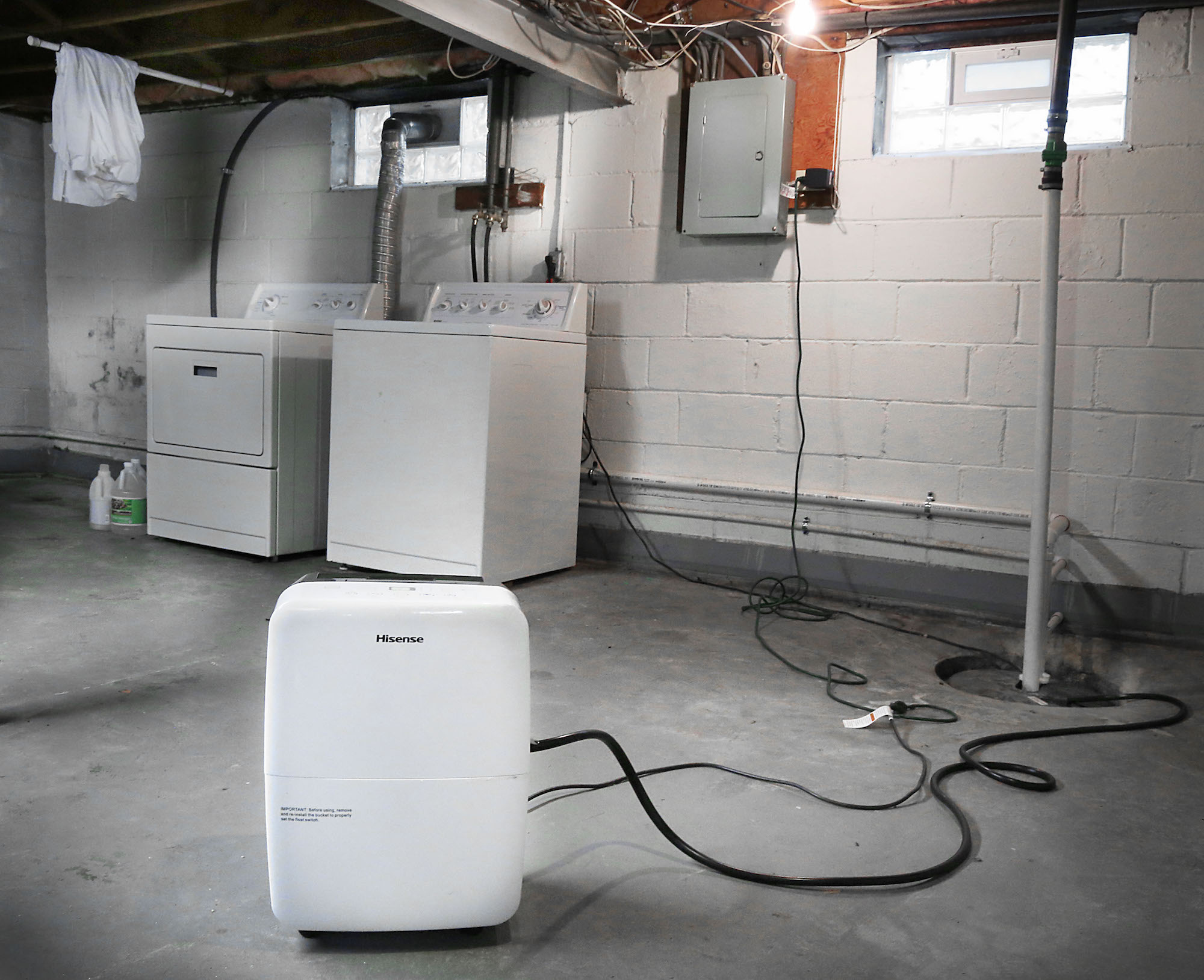 dehumidifier in basement