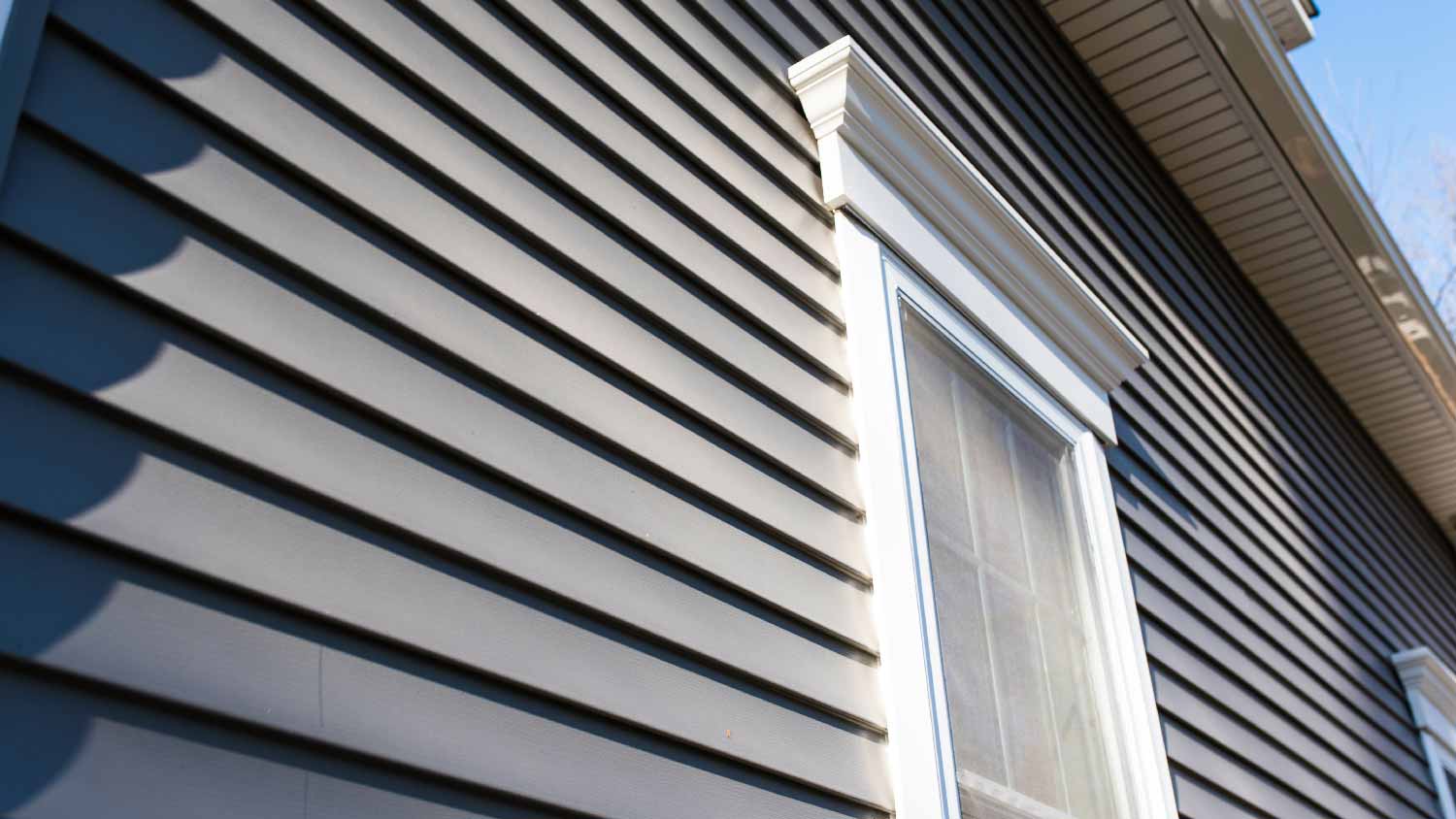 Detail of vinyl siding