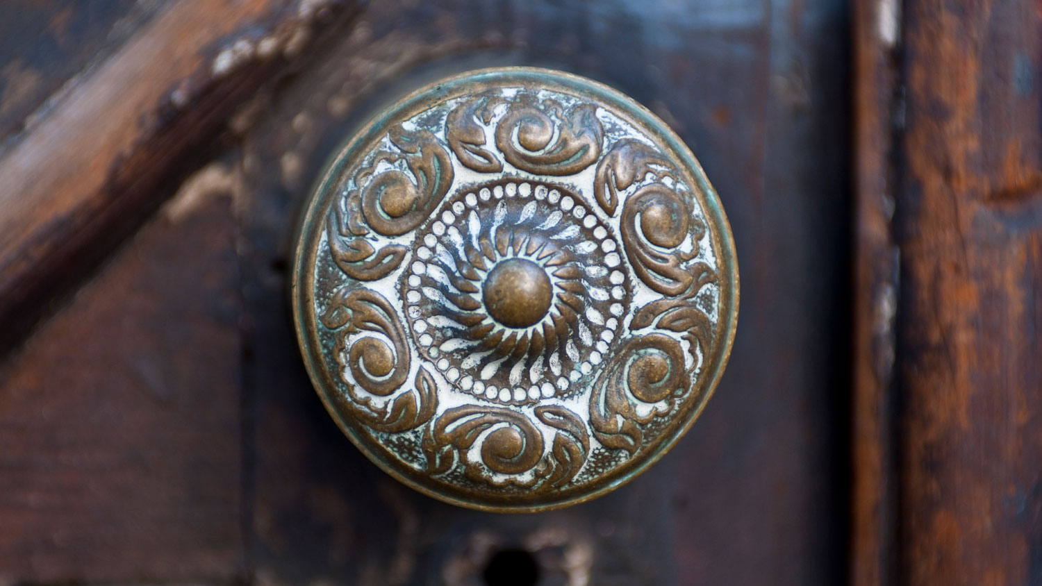 Detail of antique door knob