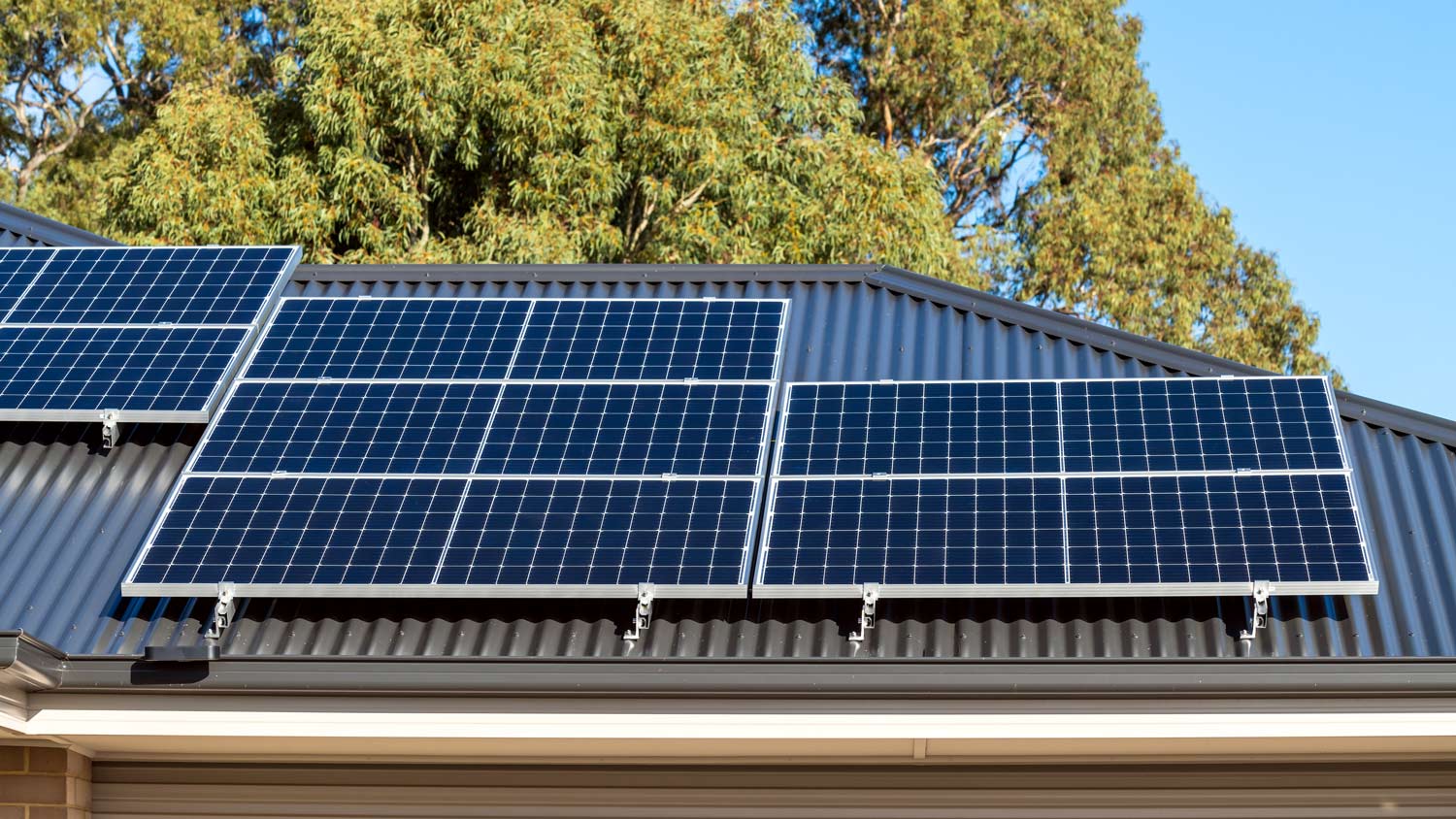 Solar panels on the roof