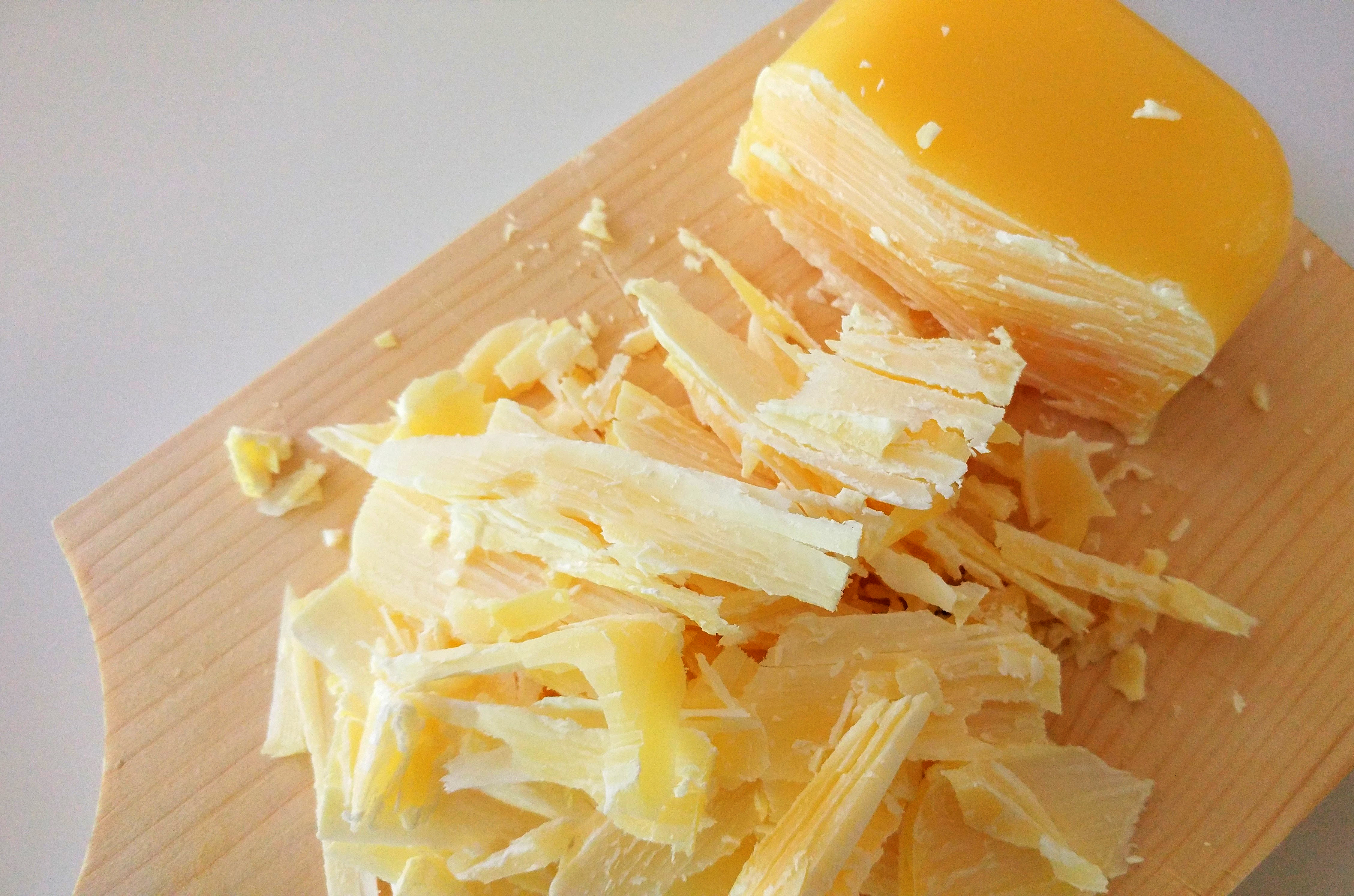 cutting beeswax