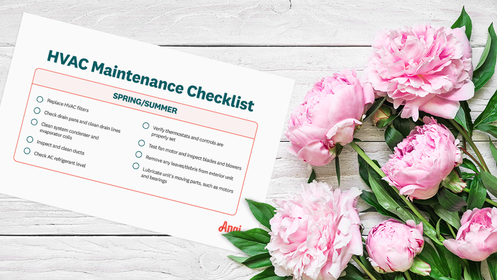 Downloadable checklist for HVAC maintenance in the spring and summer