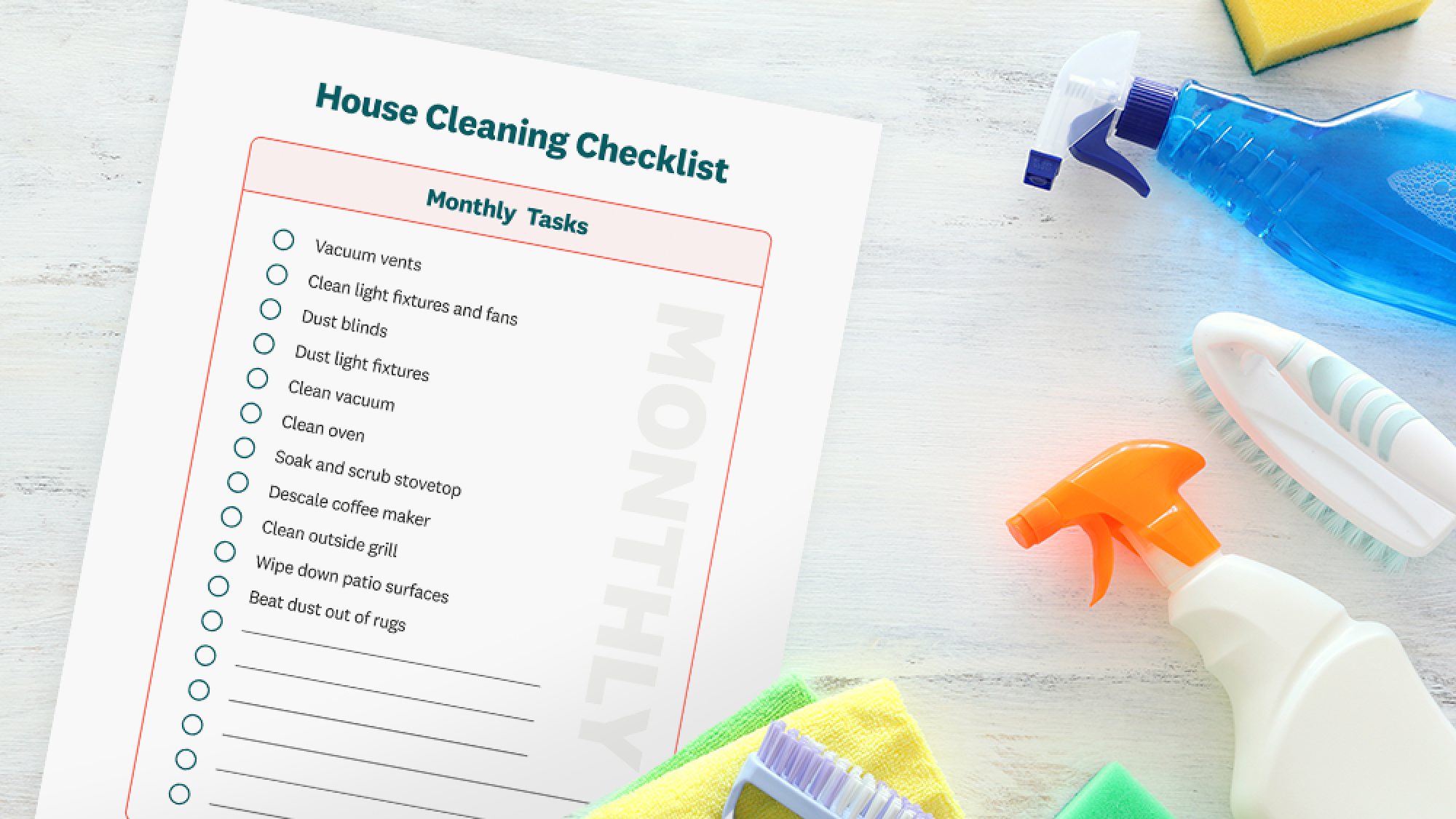 The Ultimate House Cleaning Schedule and Checklist - Trusted