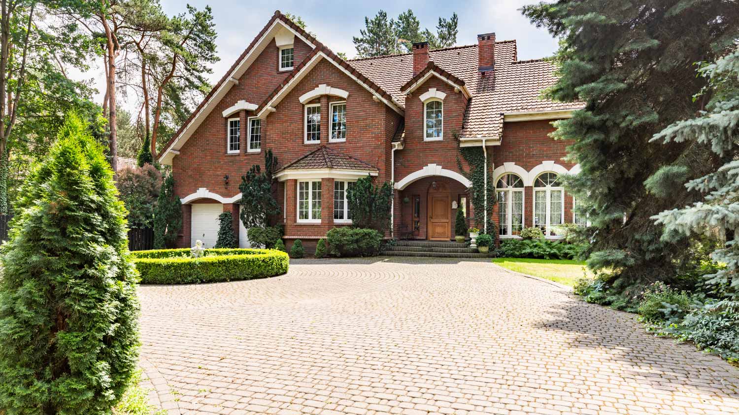 Driveway in front of a house