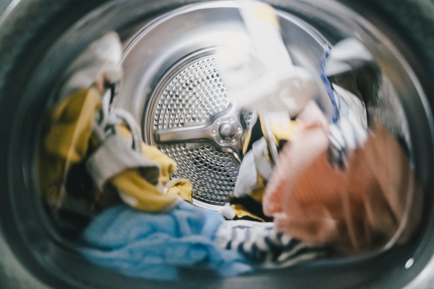 A dryer running a cycle