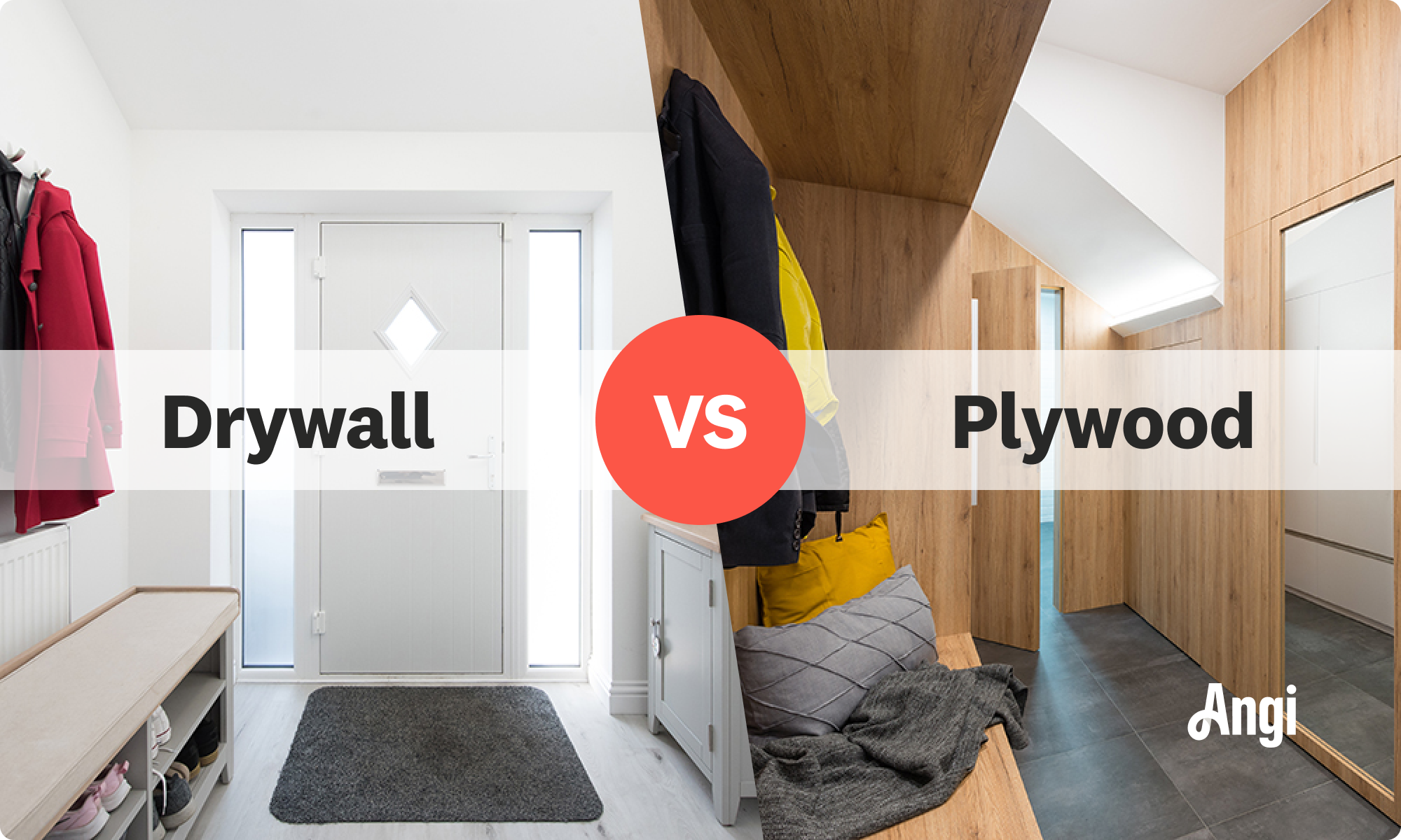 Drywall versus plywood visual comparison