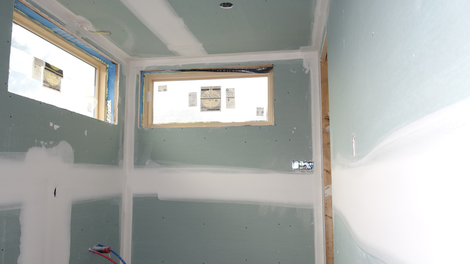 Dry wall construction area