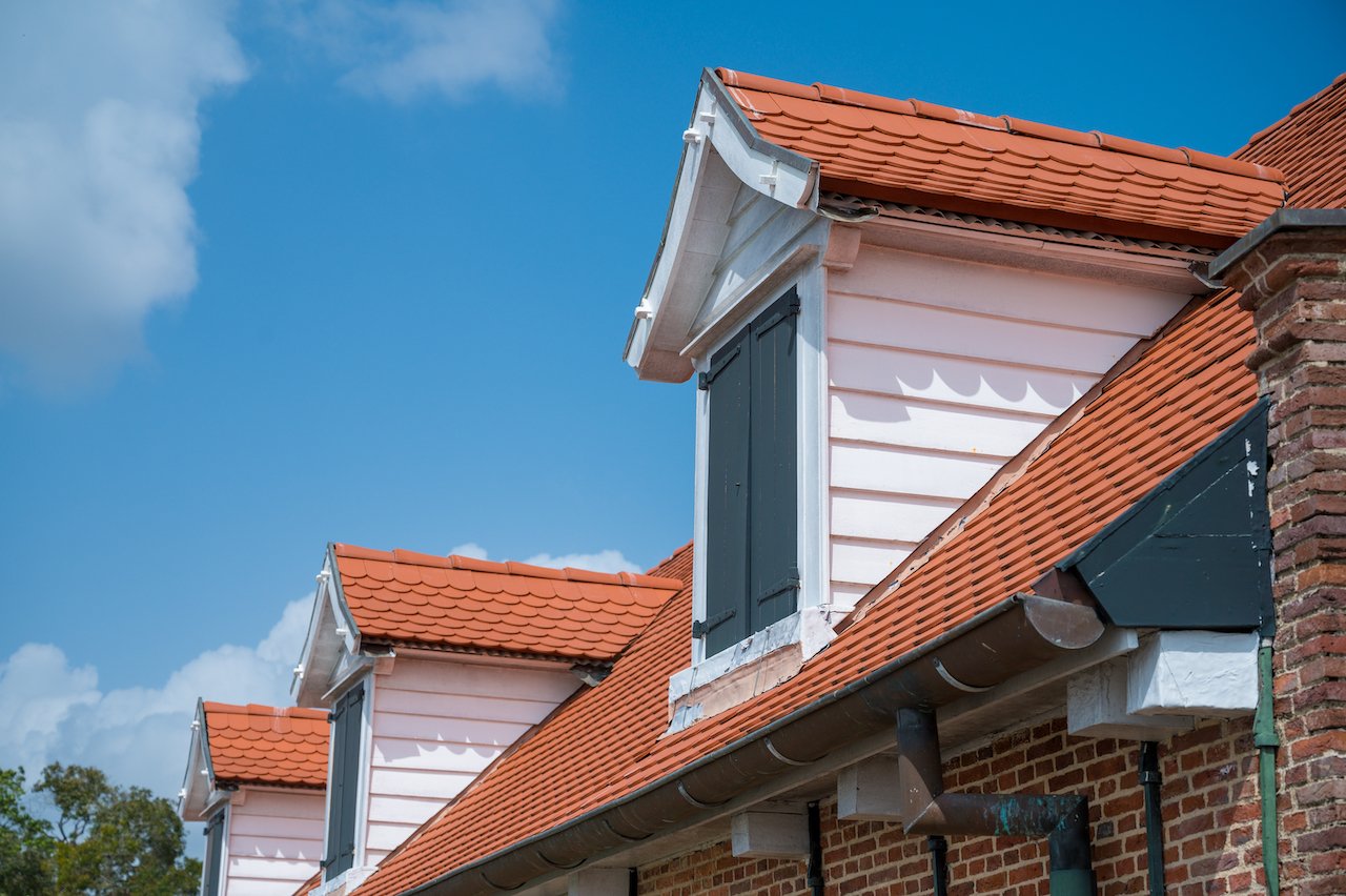 orange dutch-style dormers