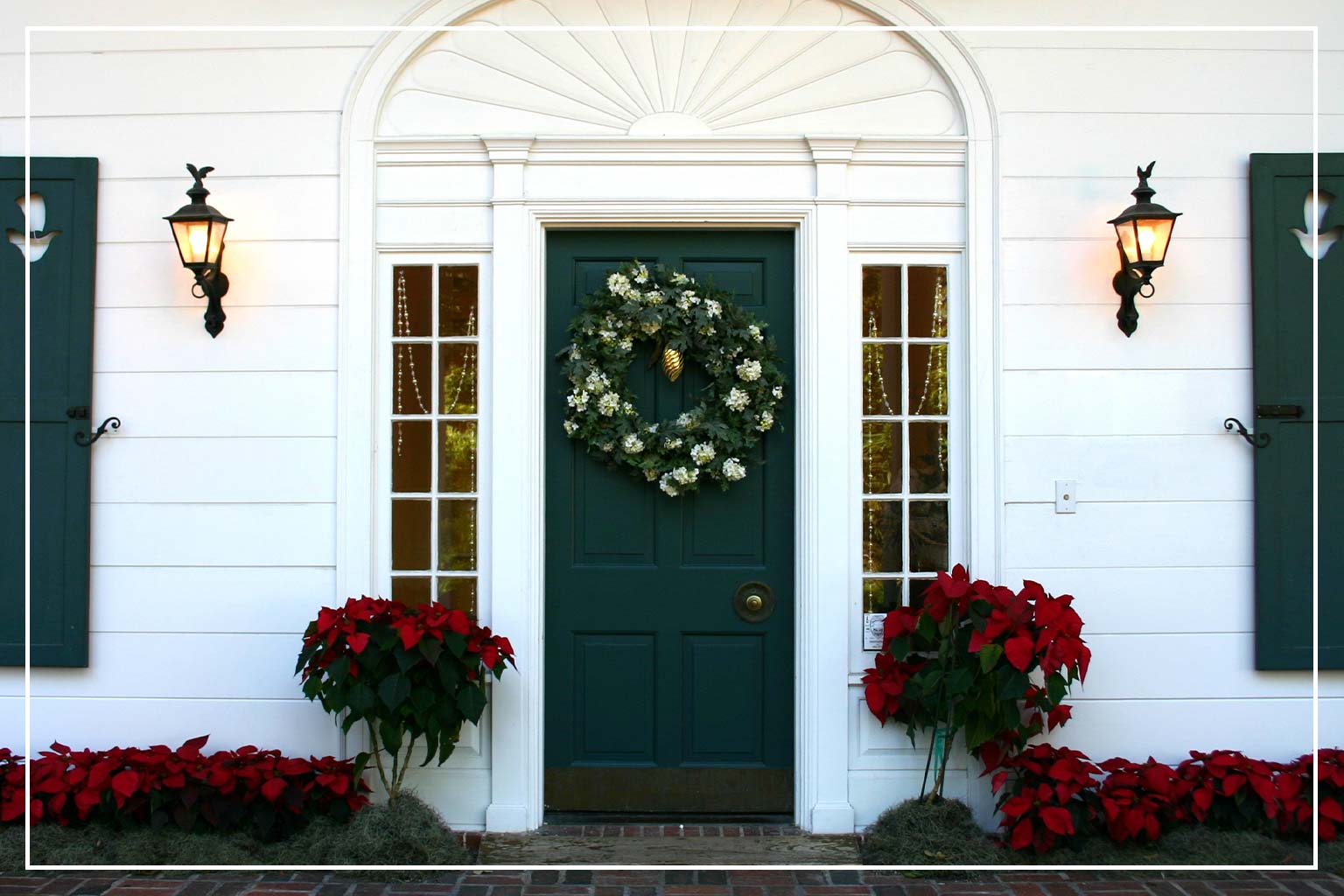emerald green front door