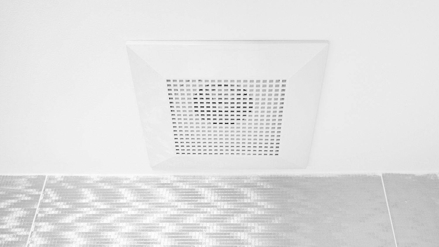 Exhaust fan closeup in bathroom