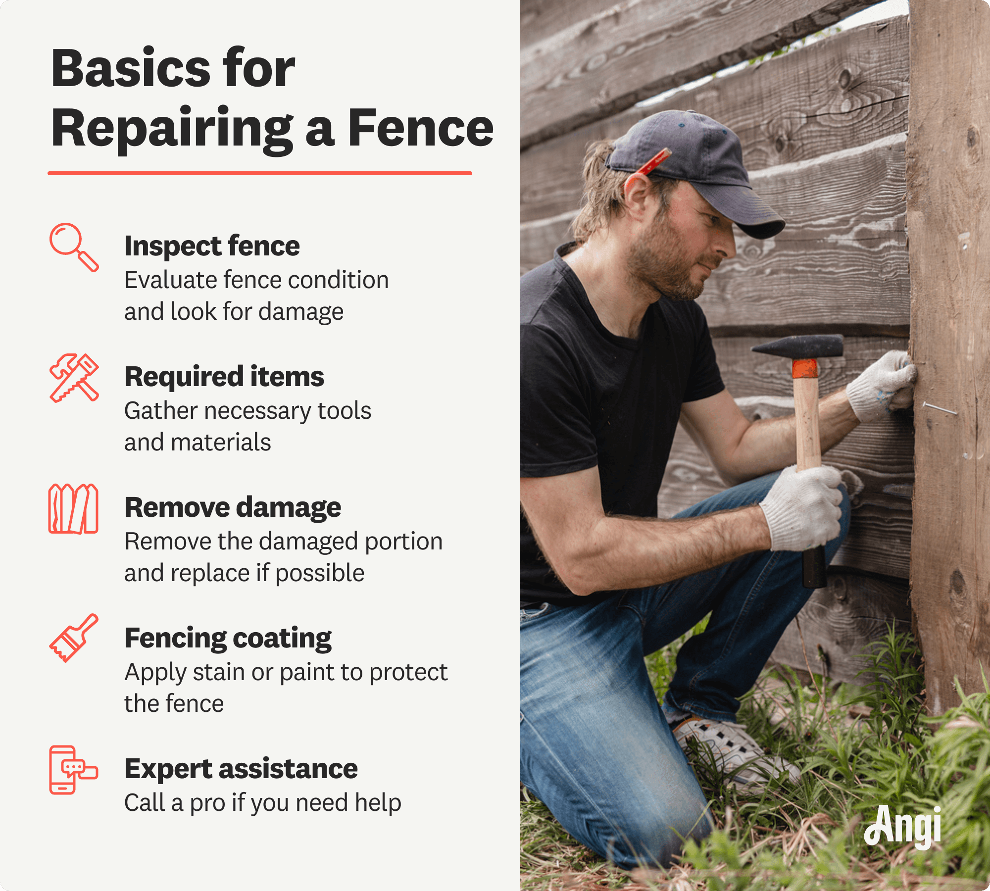 5 fence repair basics, including calling a pro if you need help