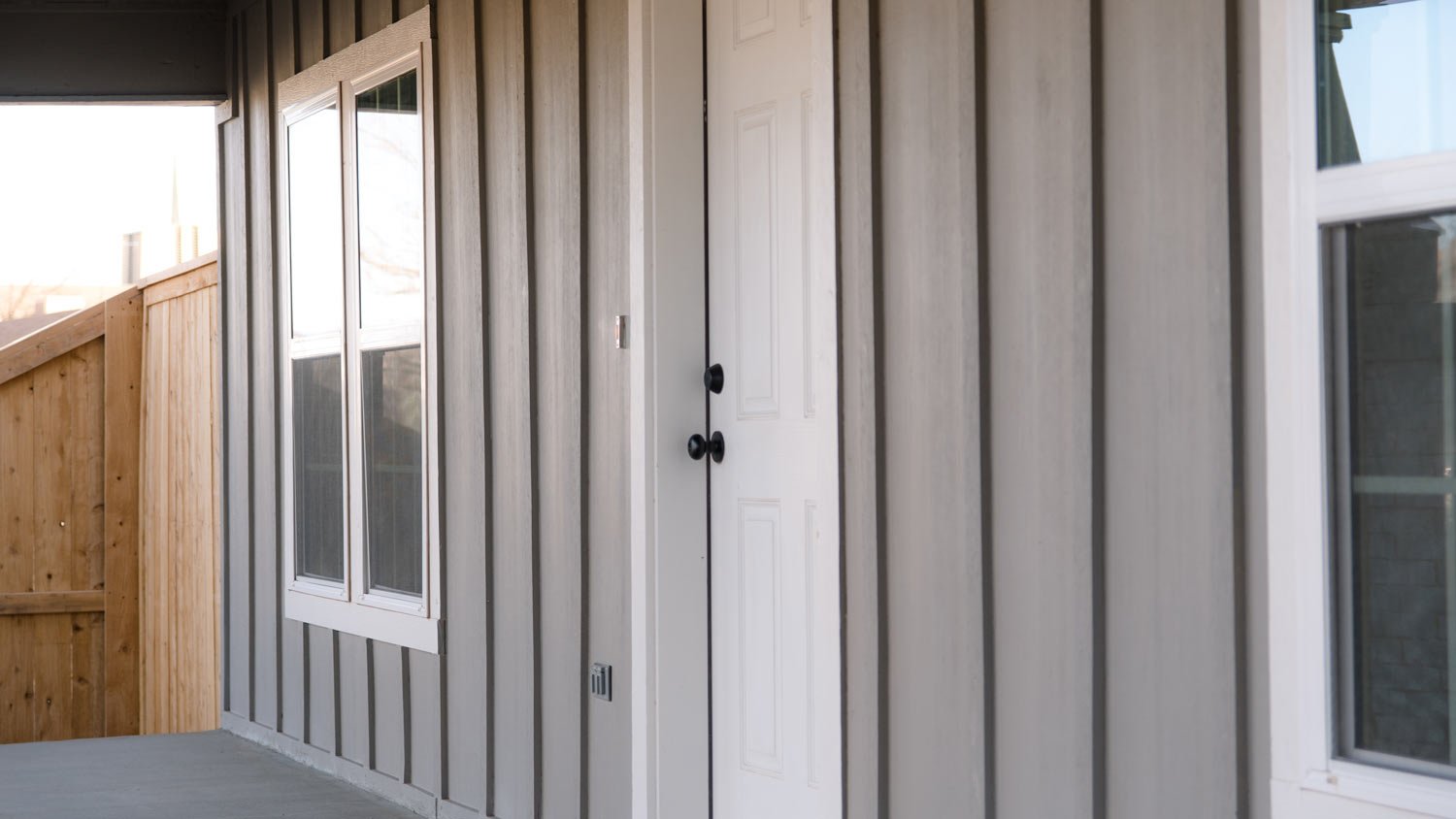 fiber cement vertical siding home