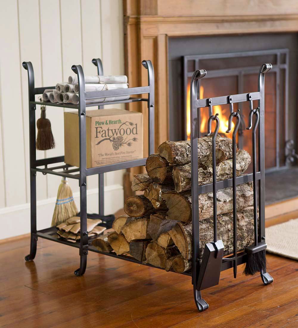 Plow & Hearth firewood rack