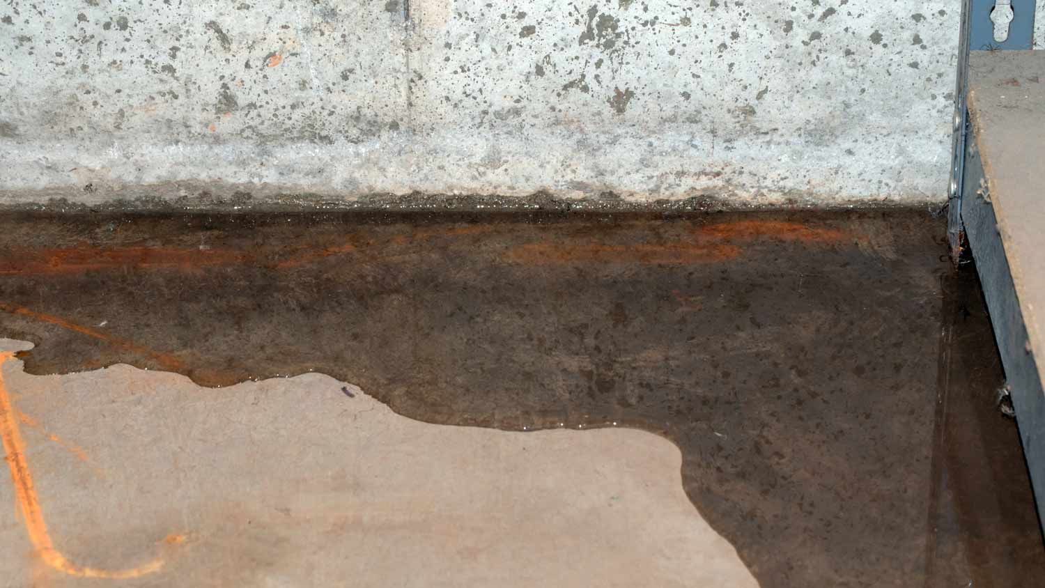 leak in basement foundation damage