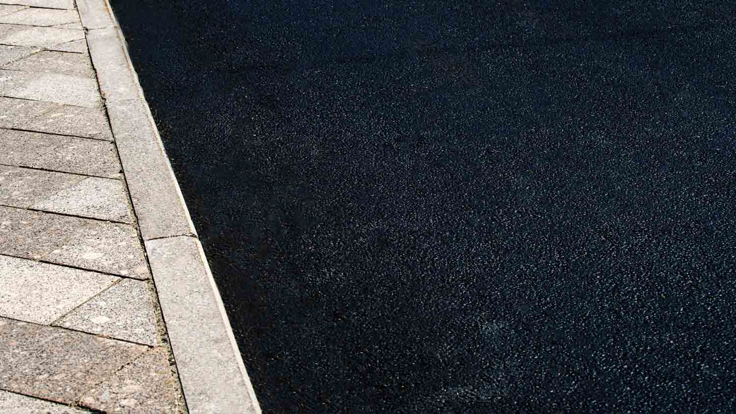 fresh asphalt road