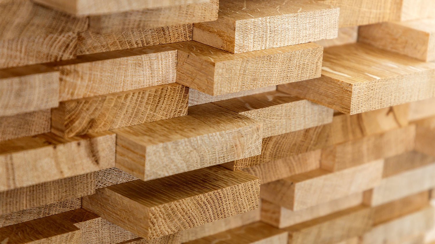 Fresh cut wood shelves