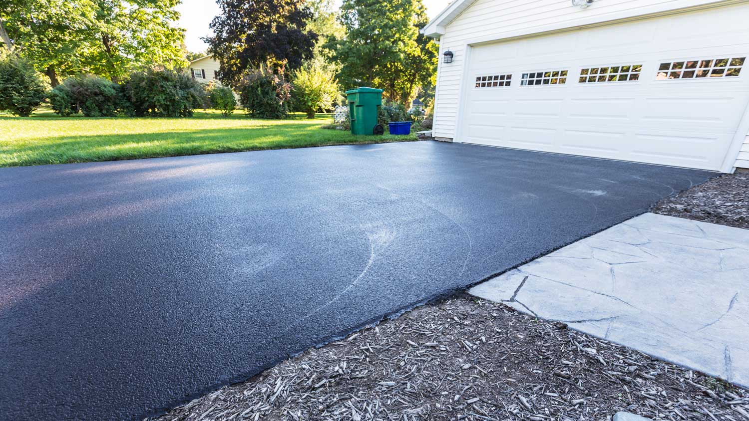 New Blacktop Asphalt Driveway