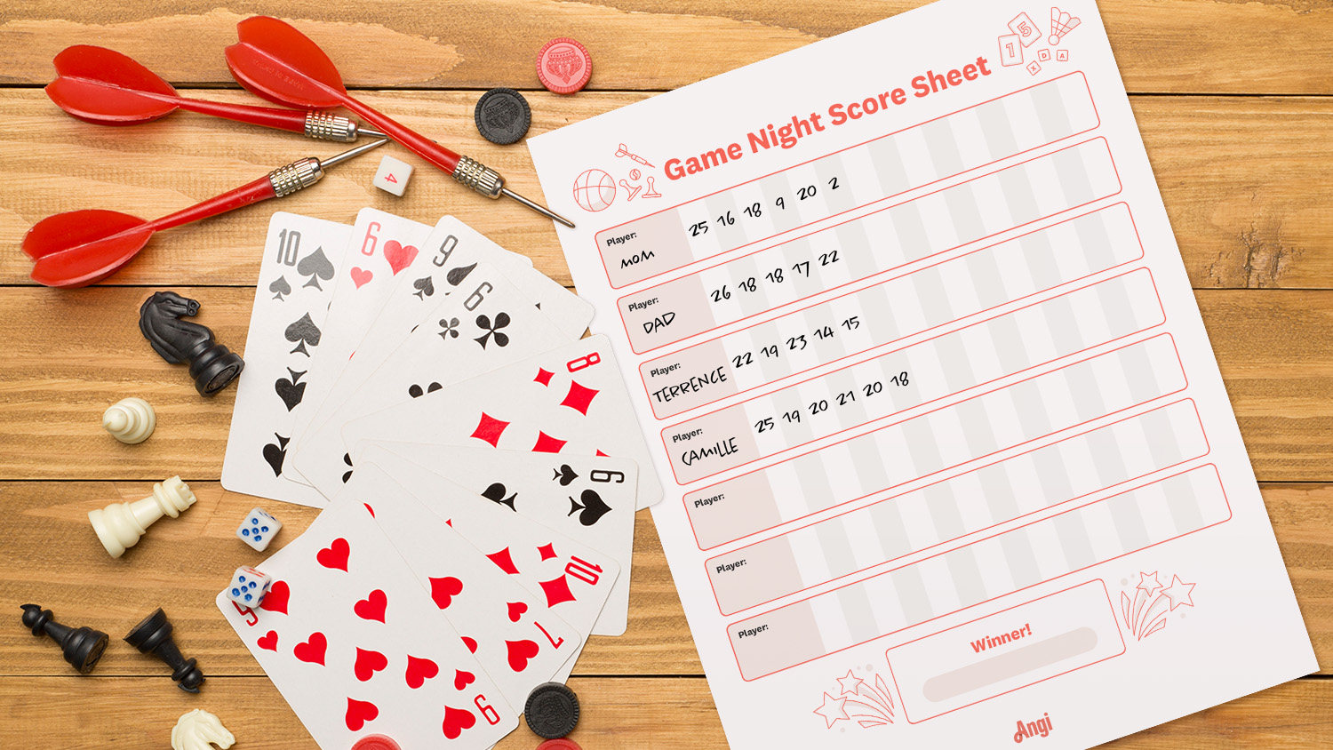 Game Night Score Sheet Printable