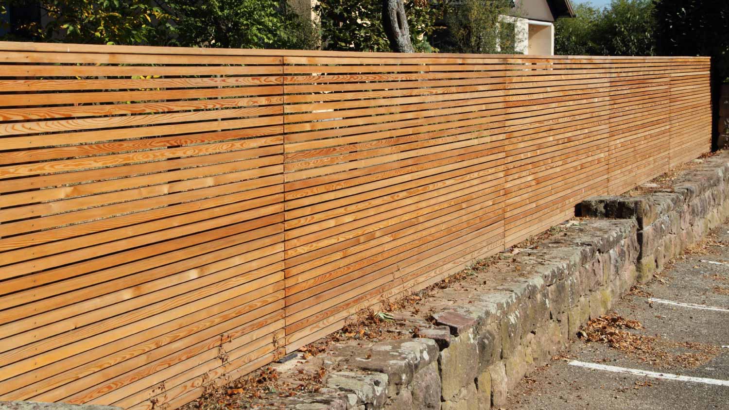 Garden fence made of wood