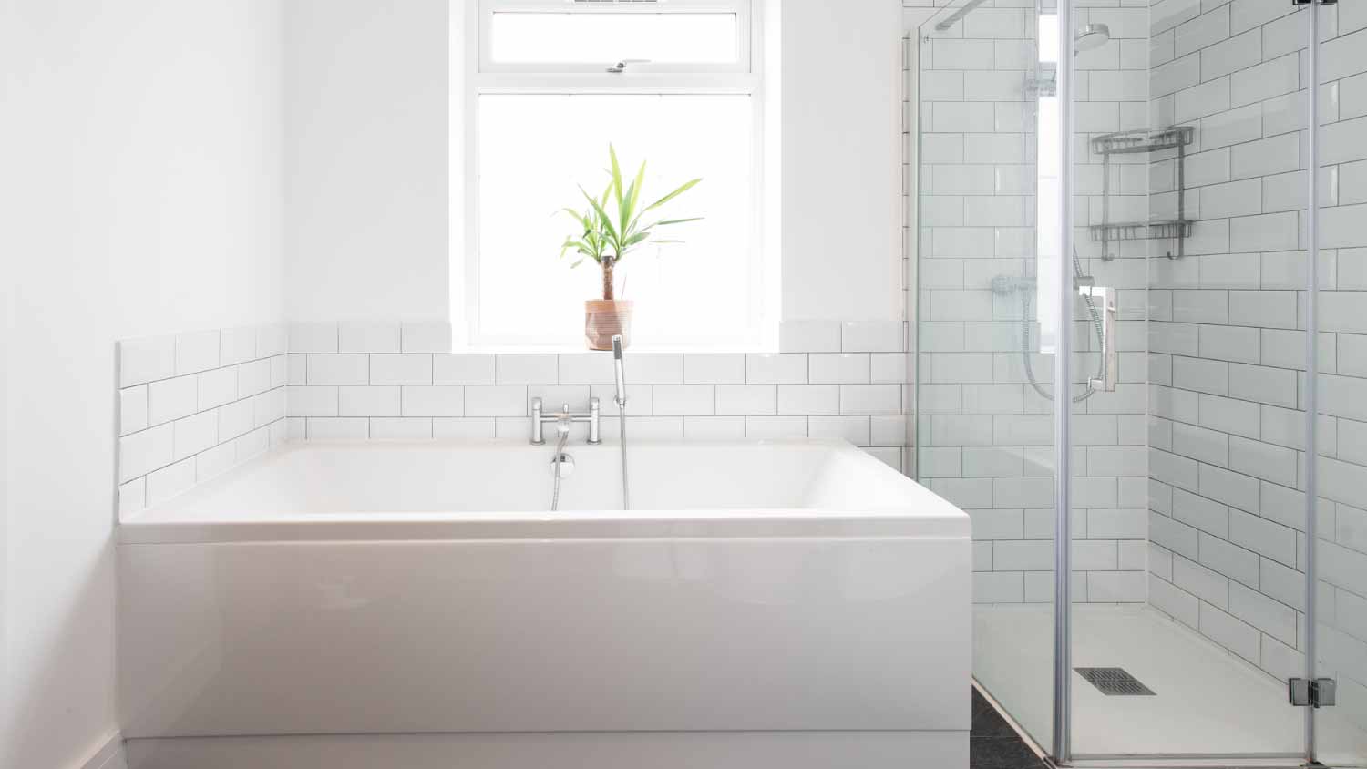 general interior tiled and painted bathroom