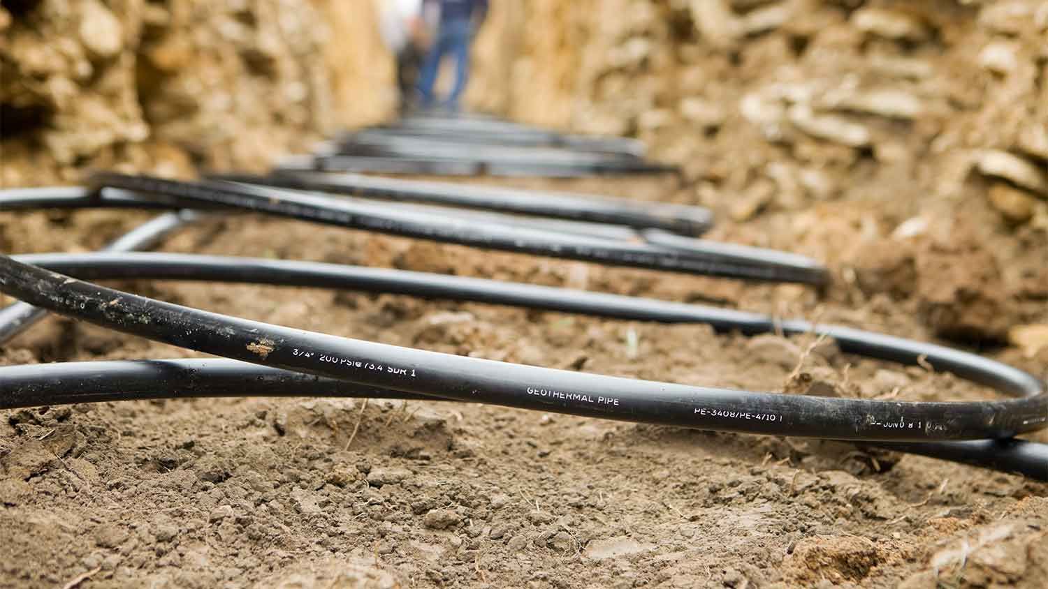 geothermal heat pump in ground