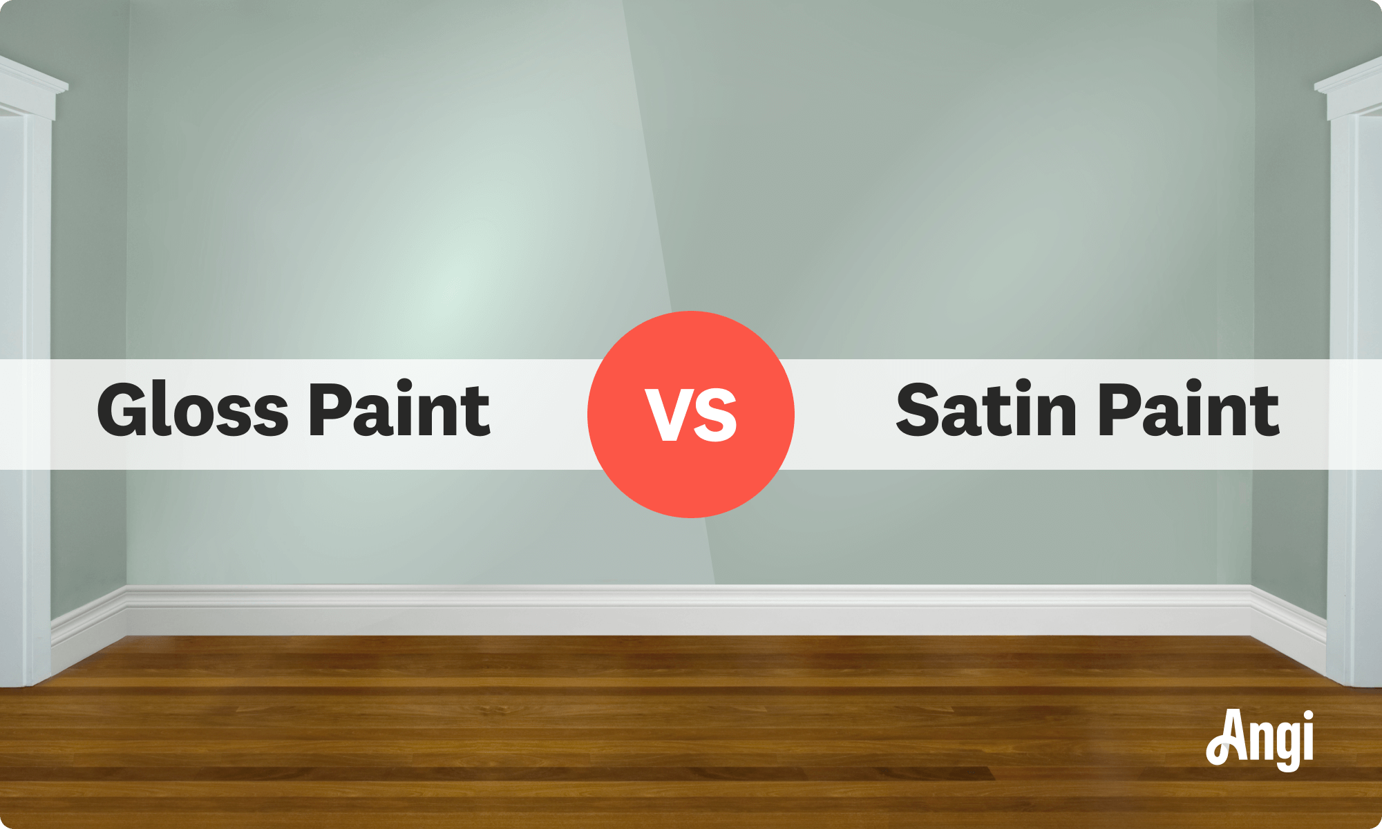 Gloss paint versus satin paint compared visually