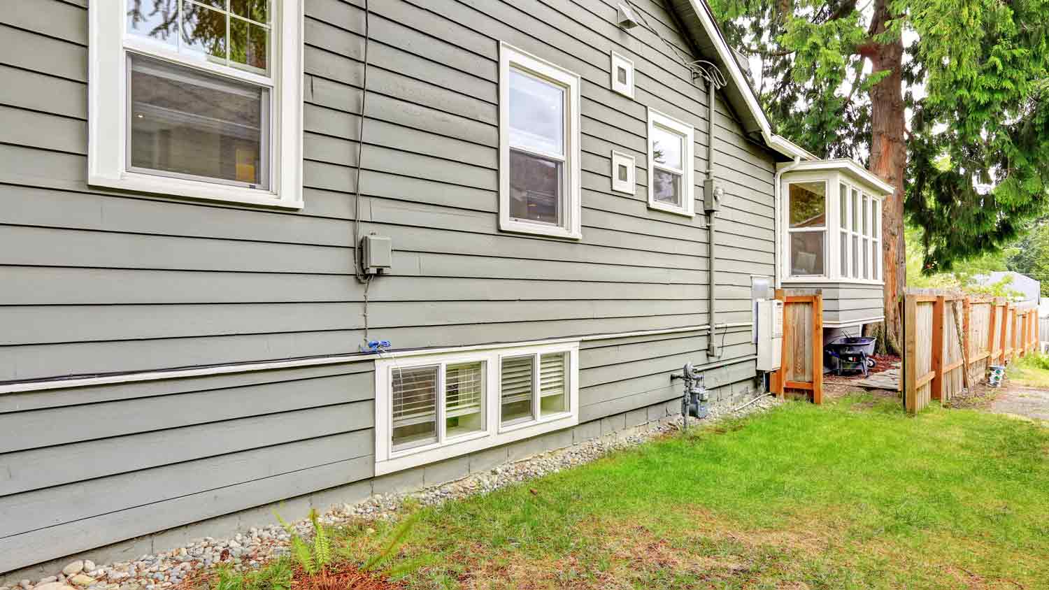 green clapboard siding house