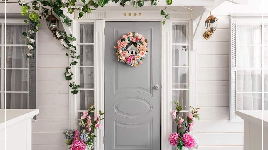 Greige paint color front door