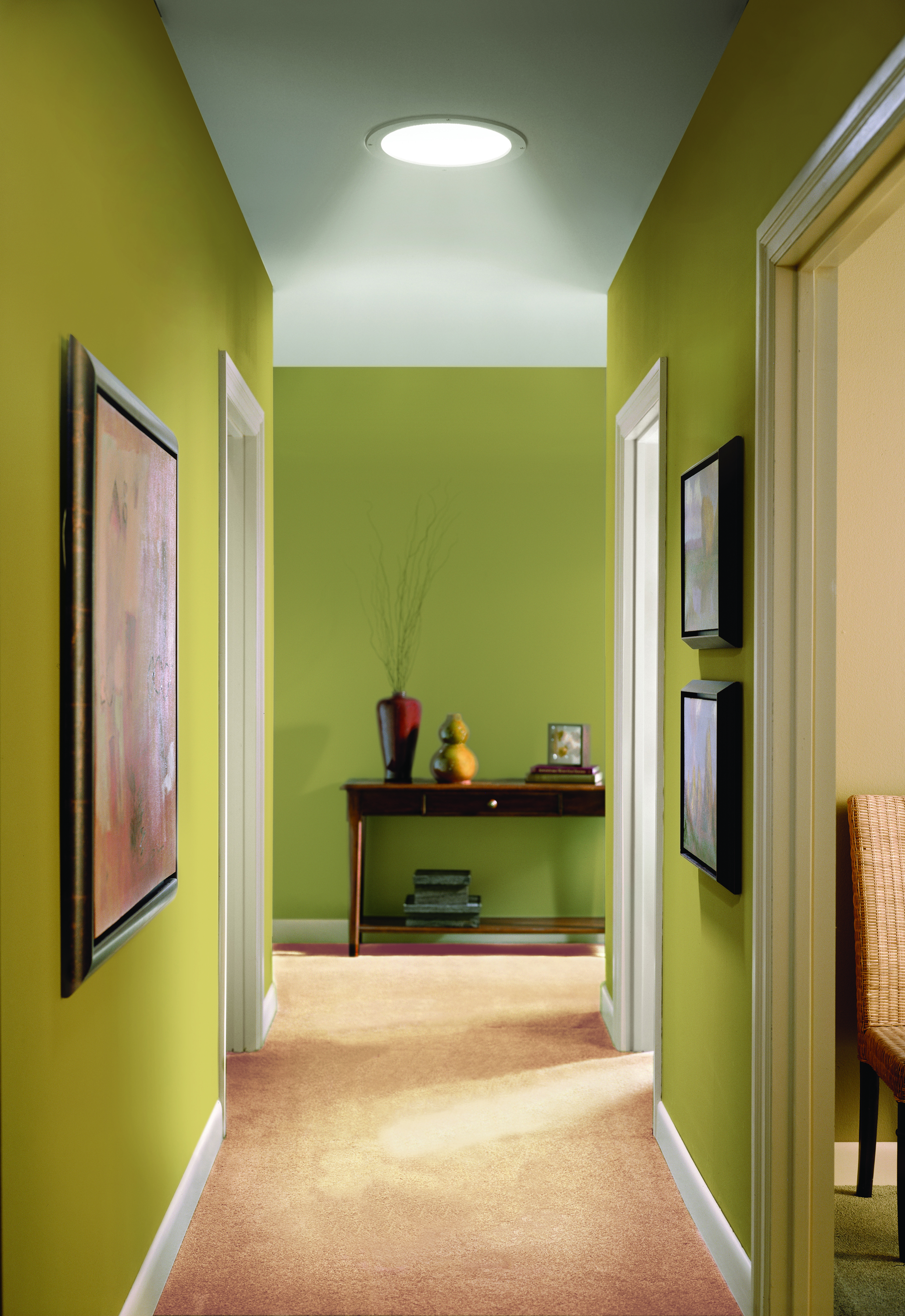 Skylight in hallway