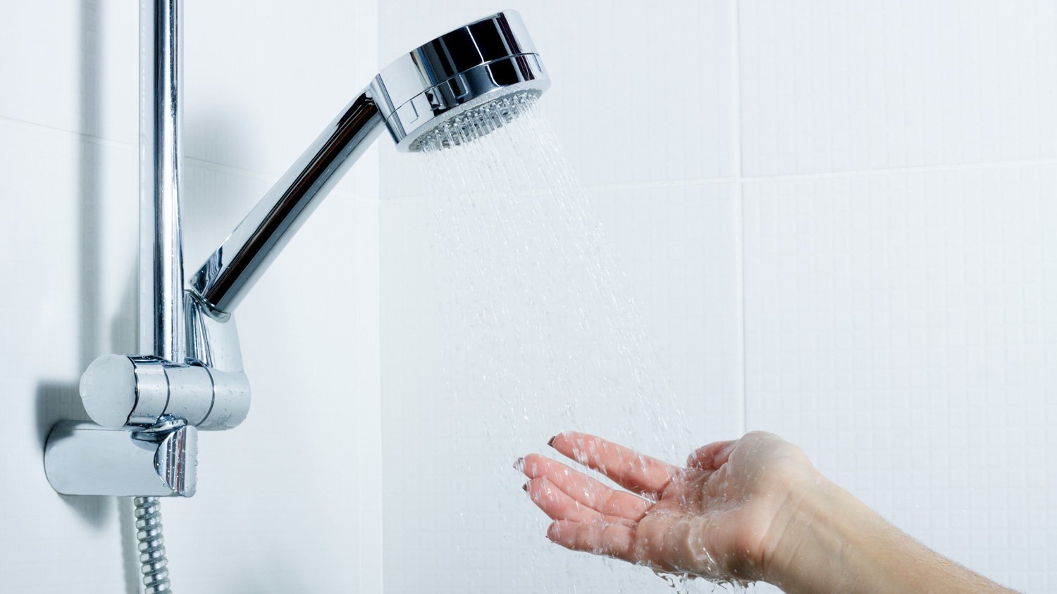 A handheld shower head