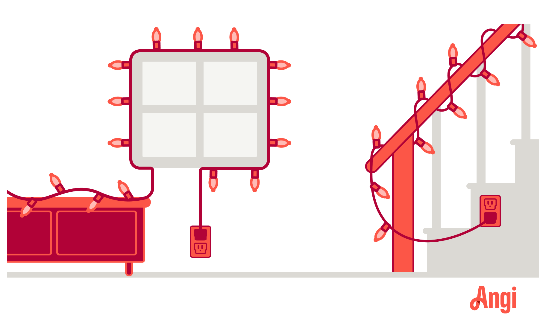 How to hang Christmas lights inside step 6; drape lights over household objects, working your way from high-to-low