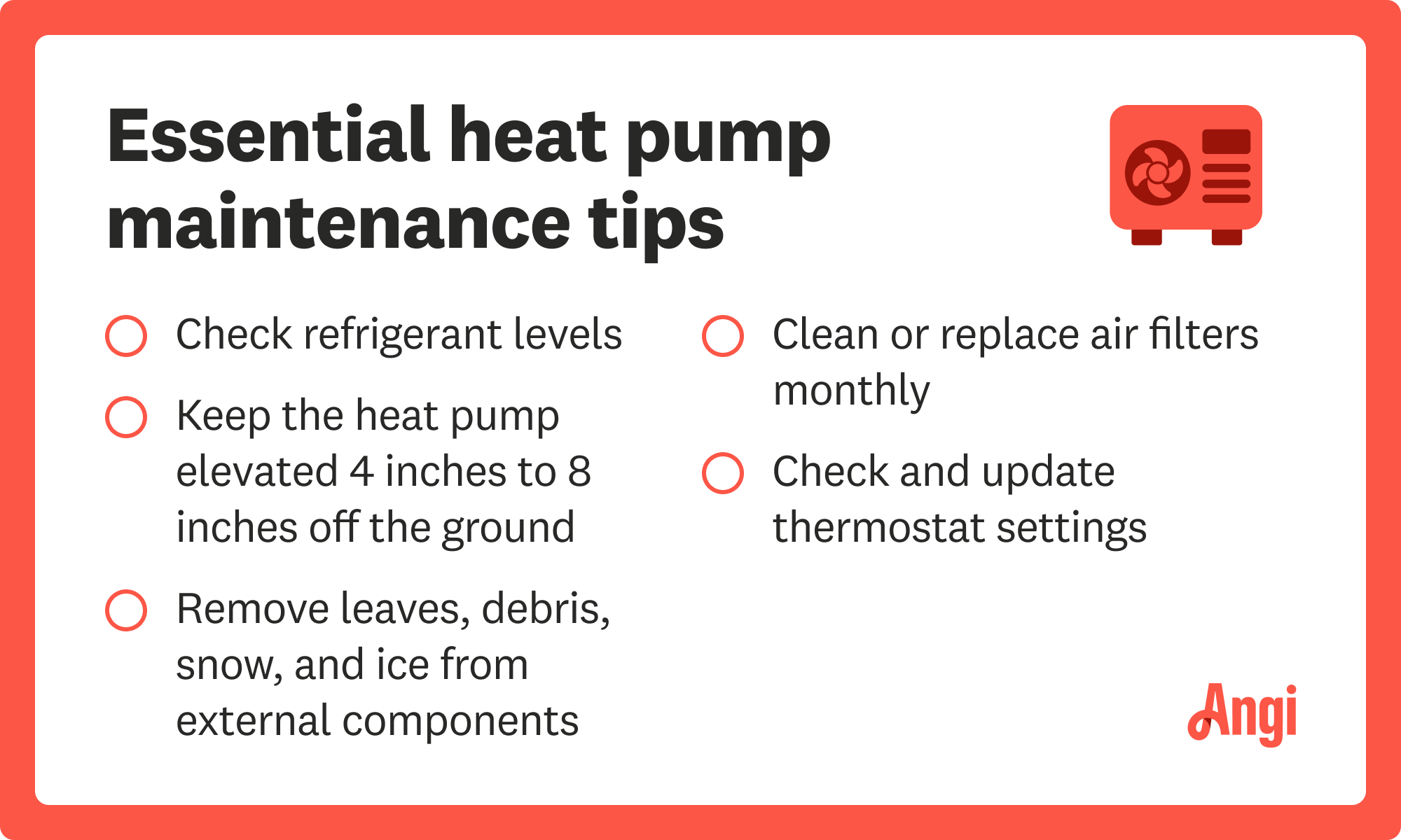 Heat pump essential maintenance tips, including checking and updating the thermostat settings