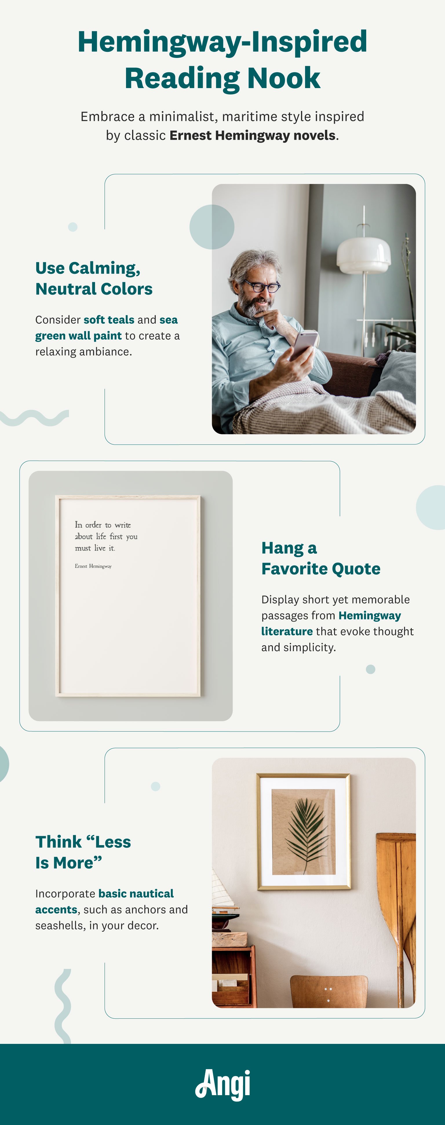 Hemingway-inspired moodboard infographic