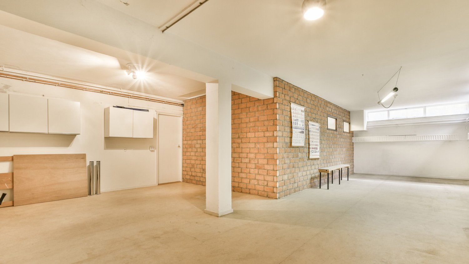 Empty basement room