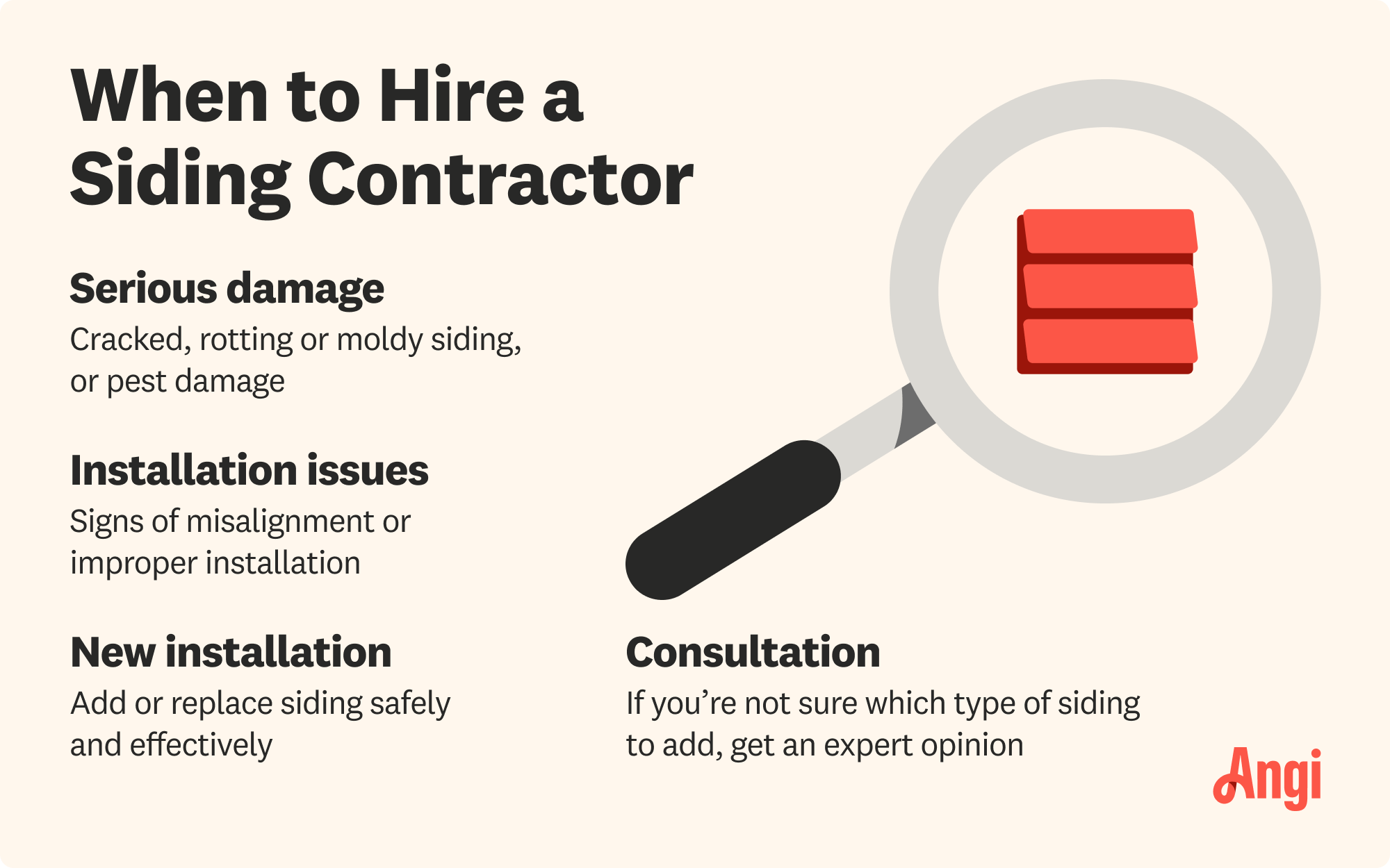 4 instances of when to hire a siding contractor, including serious damage or new installation