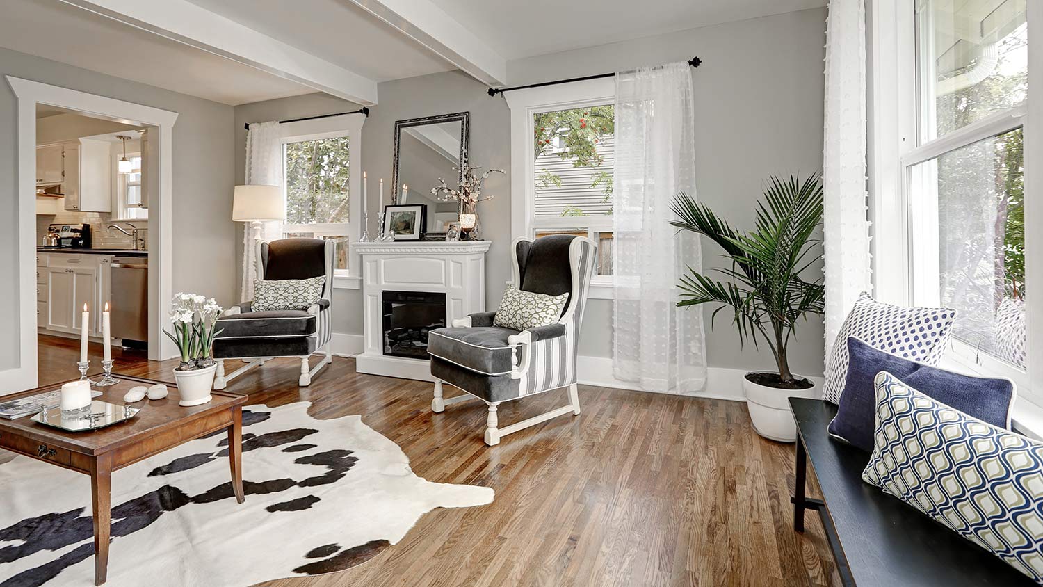 Living room interior of historic home