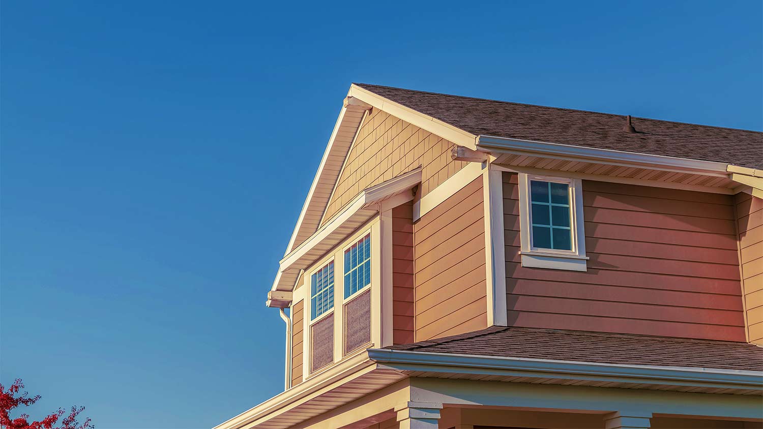 house with terracotta siding