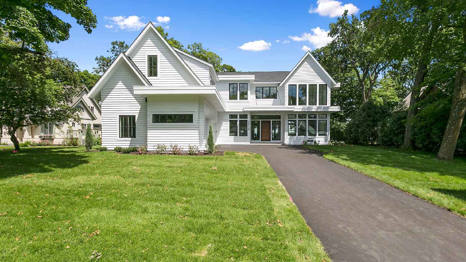 A house with an asphalt driveway