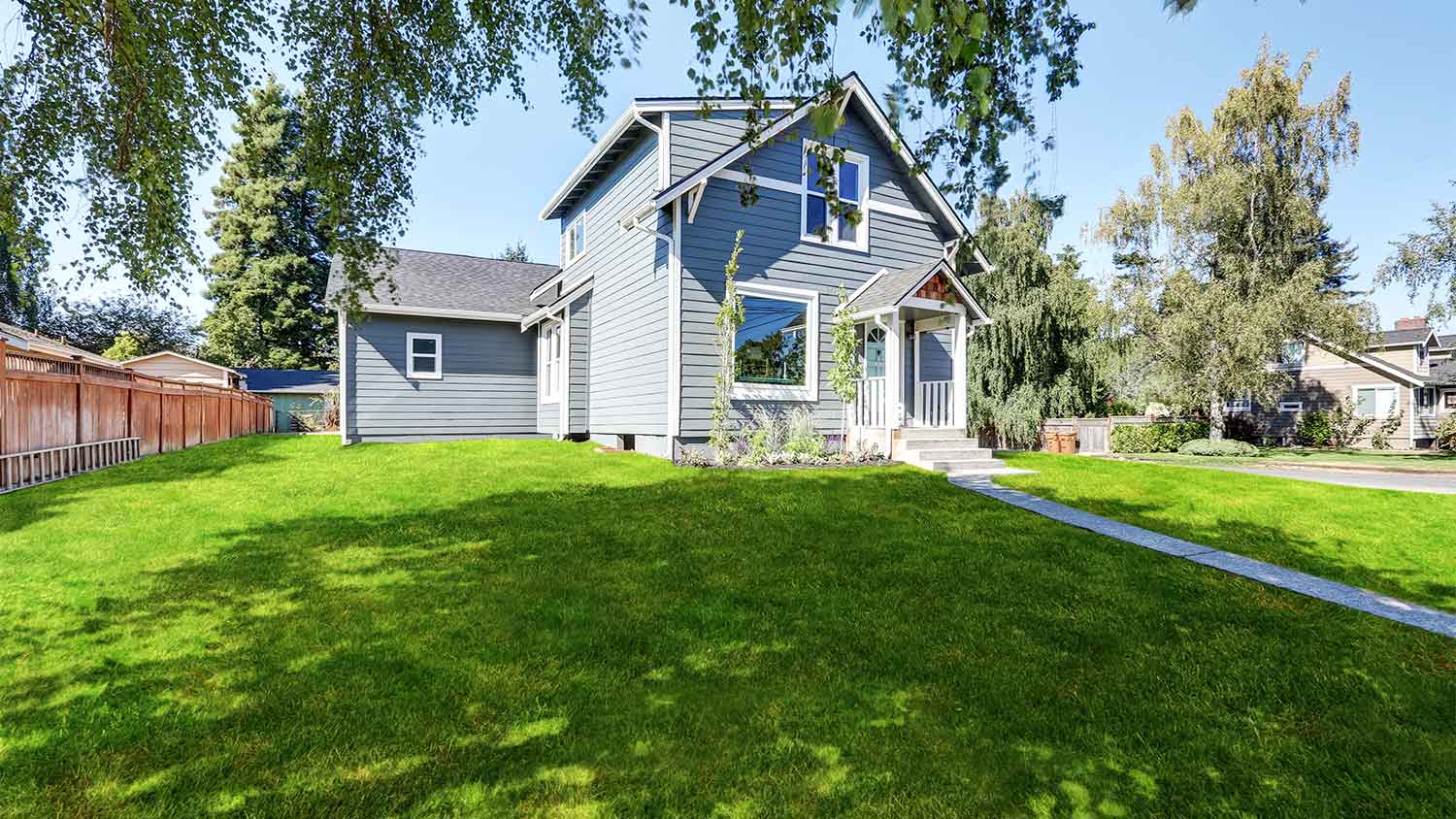 Front yard of a house